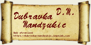 Dubravka Mandžukić vizit kartica